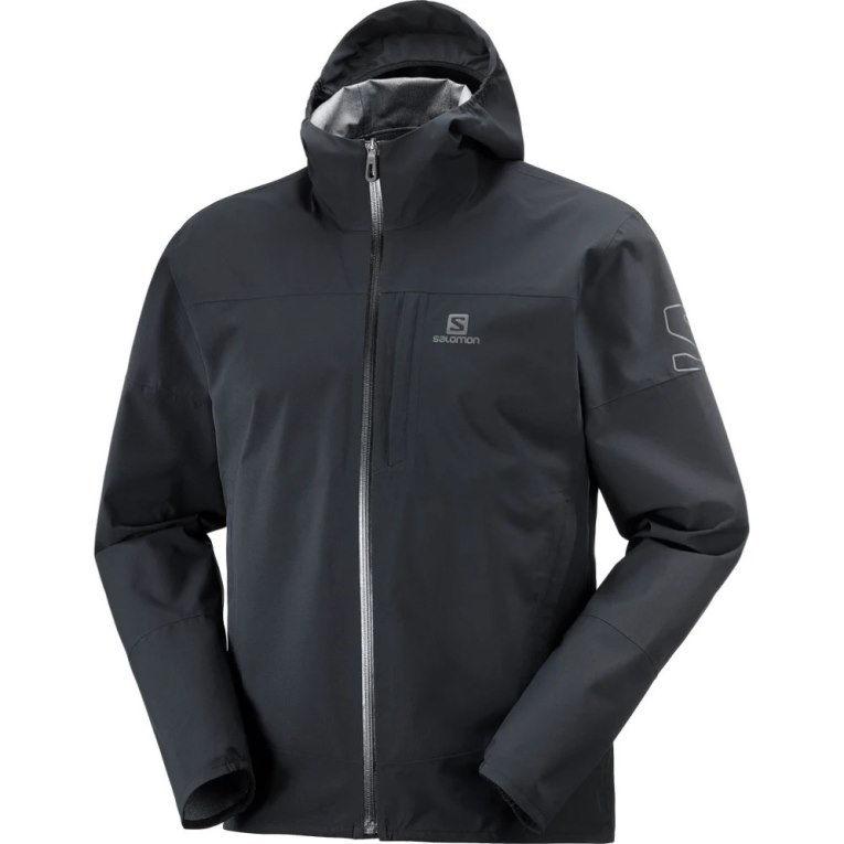 Black Salomon Outrack Waterproof 2.5L Men's Shell Jackets | PH 12057E